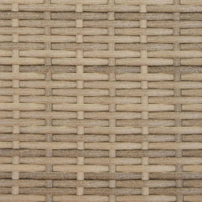 vidaXL Canapé de jardin 2 places avec toit et poufs en résine tressée beige