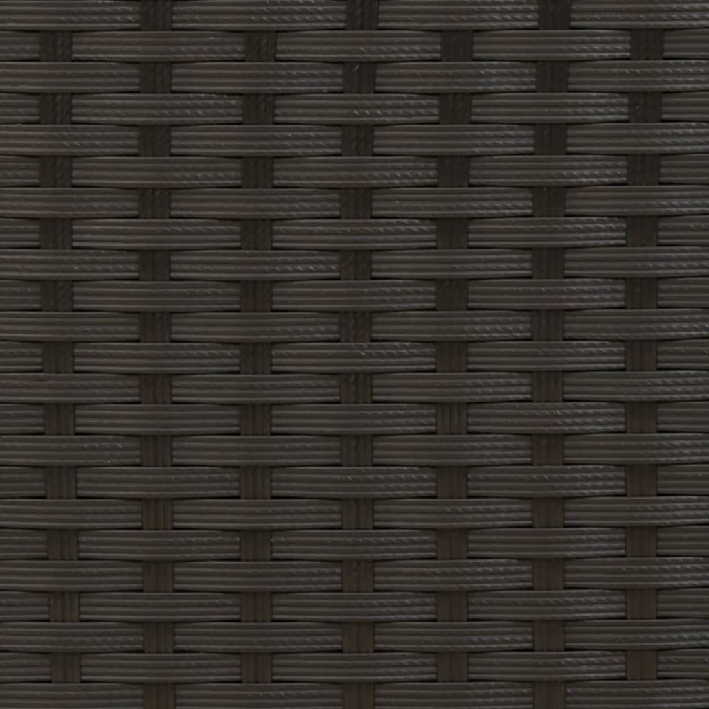 vidaXL Gartensofa 2-Sitzer mit Hockern Schwarz Poly Rattan