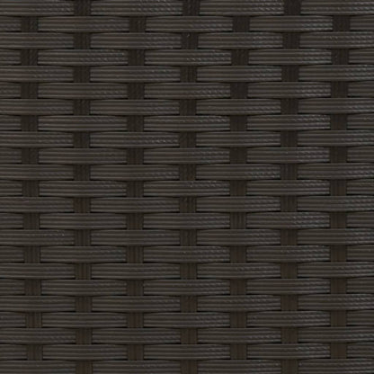 vidaXL Gartensofa 2-Sitzer mit Hockern Schwarz Poly Rattan