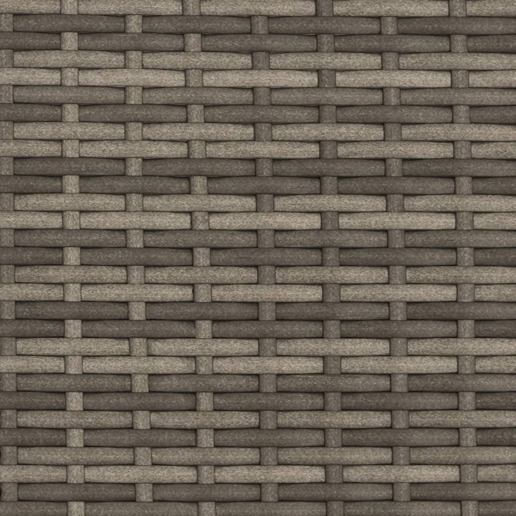 vidaXL Canapé de jardin 2 places avec repose-pieds Gris Résine tressée