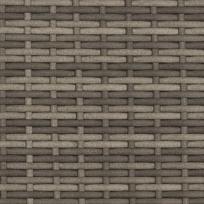 vidaXL Canapé de jardin 2 places avec repose-pieds Gris Résine tressée