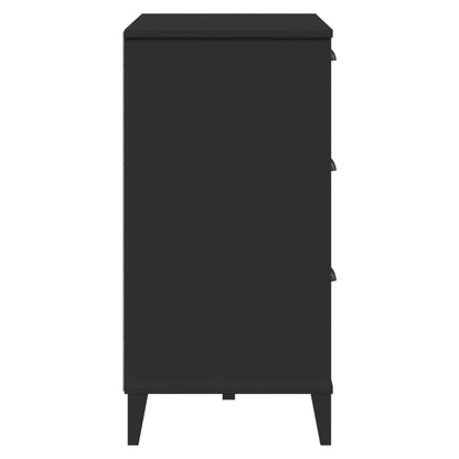 vidaXL Commode VIKEN Panneau d'aggloméré Noir