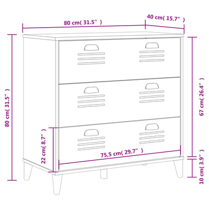 vidaXL Commode VIKEN Panneau d'aggloméré Noir
