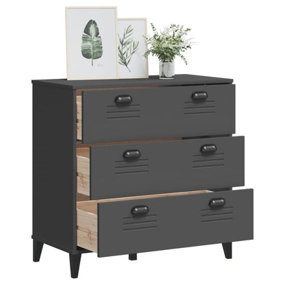 vidaXL Commode VIKEN Anthracite Bois d'ingénierie