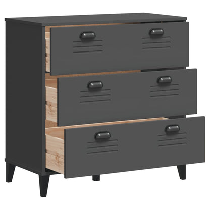 vidaXL Commode VIKEN Anthracite Bois d'ingénierie