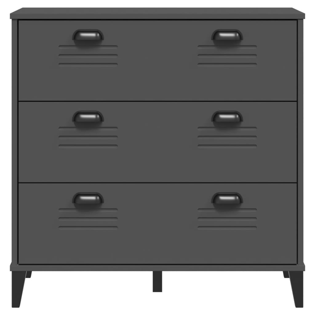 vidaXL Commode VIKEN Anthracite Bois d'ingénierie