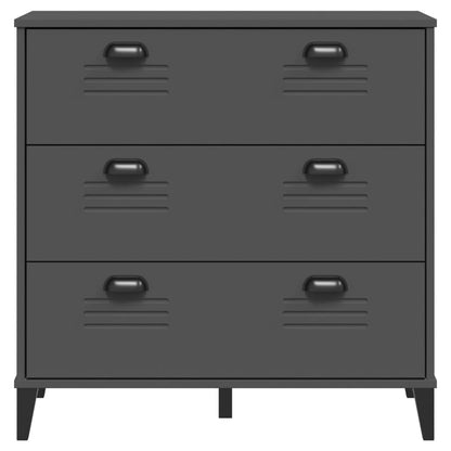 vidaXL Commode VIKEN Anthracite Bois d'ingénierie