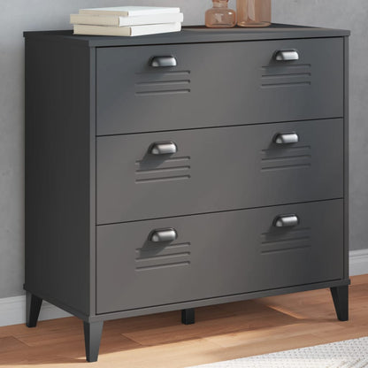 vidaXL Commode VIKEN Anthracite Bois d'ingénierie