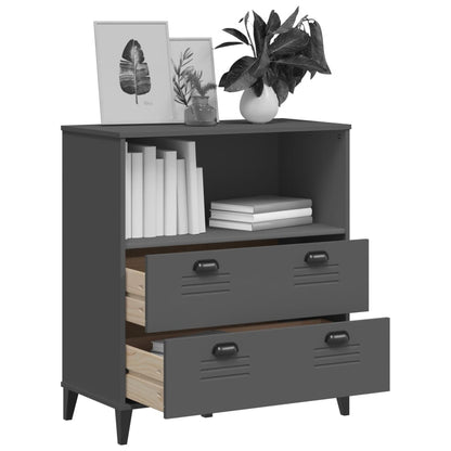 vidaXL Bücherschrank VIKEN Anthrazit 80x40x90 cm Holzwerkstoff