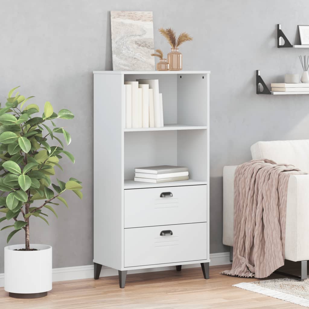 vidaXL Bücherschrank VIKEN Weiß 60x35x123 cm Holzwerkstoff