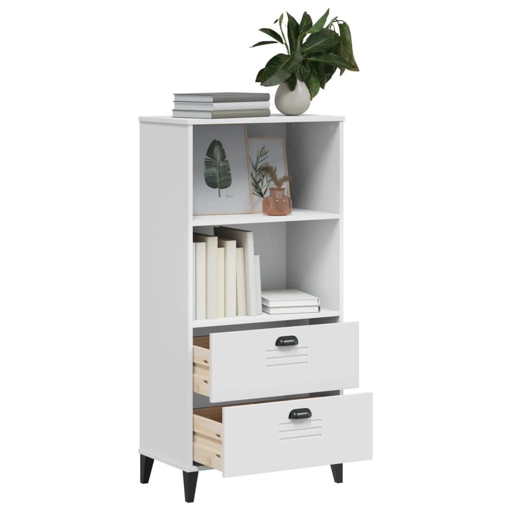 vidaXL Bücherschrank VIKEN Weiß 60x35x123 cm Holzwerkstoff