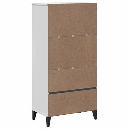 vidaXL Bücherschrank VIKEN Weiß 60x35x123 cm Holzwerkstoff