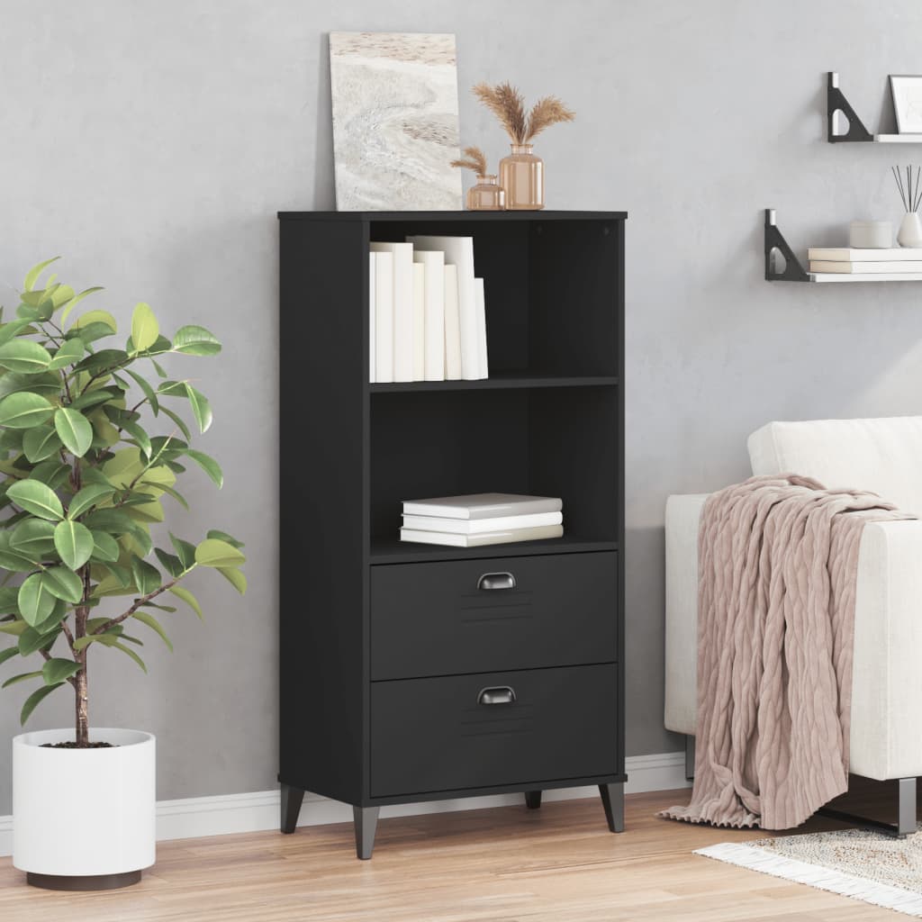 vidaXL Bibliothèque VIKEN Noir 60x35x123 cm Bois d'ingénierie