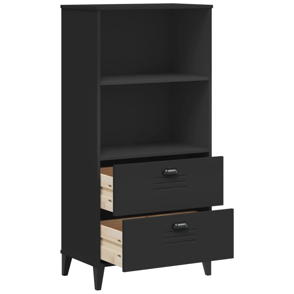 vidaXL Bibliothèque VIKEN Noir 60x35x123 cm Bois d'ingénierie