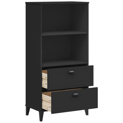 vidaXL Bibliothèque VIKEN Noir 60x35x123 cm Bois d'ingénierie