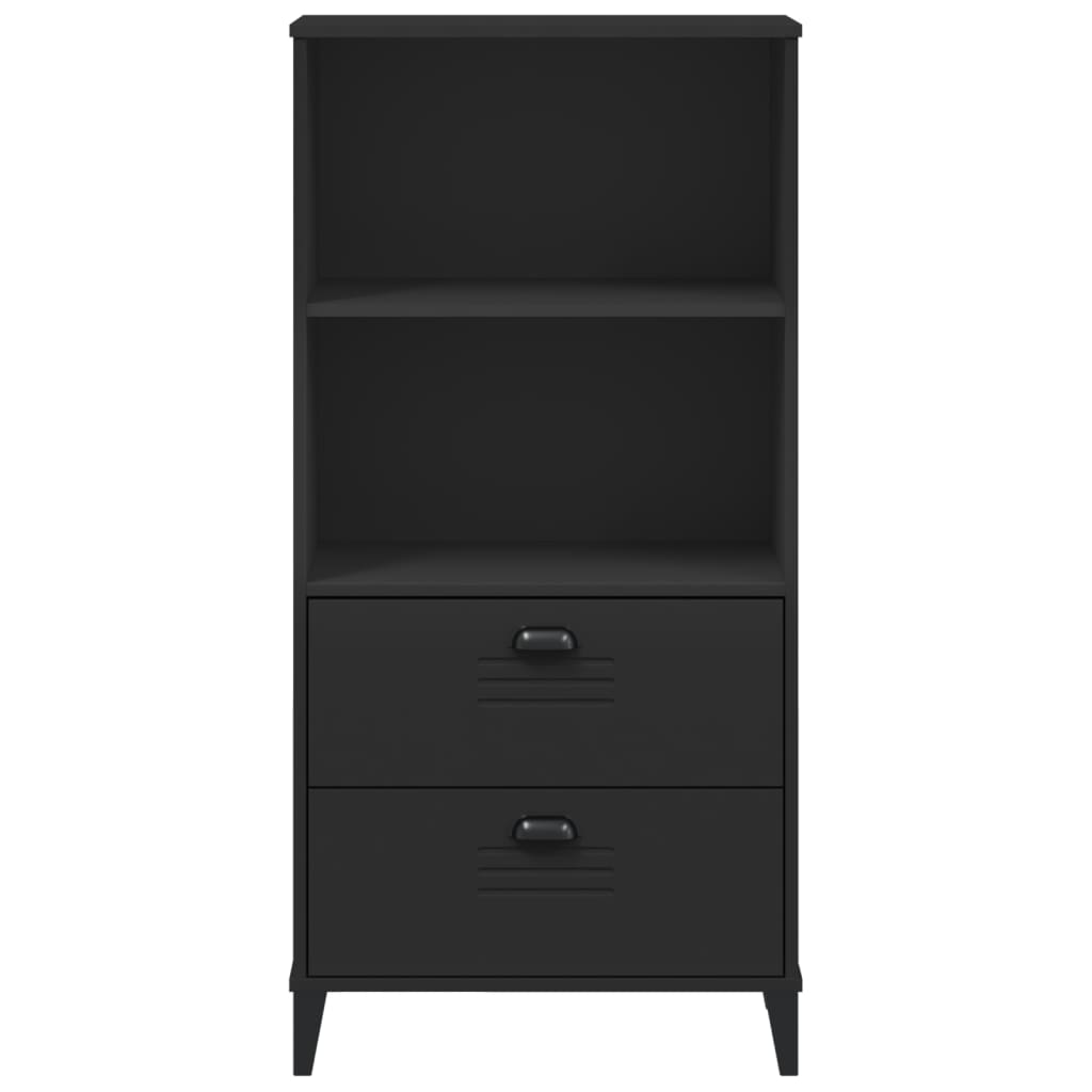 vidaXL Bibliothèque VIKEN Noir 60x35x123 cm Bois d'ingénierie