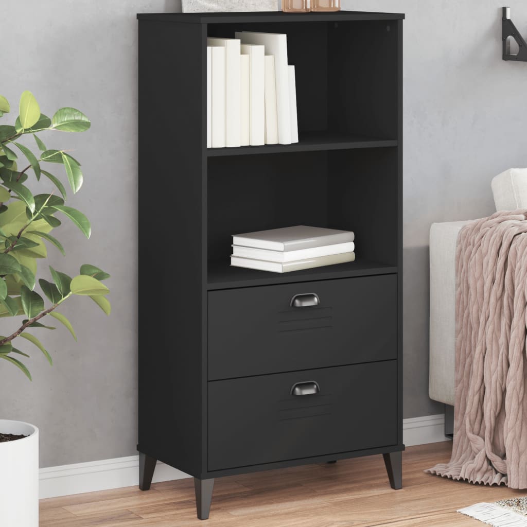 vidaXL Bibliothèque VIKEN Noir 60x35x123 cm Bois d'ingénierie
