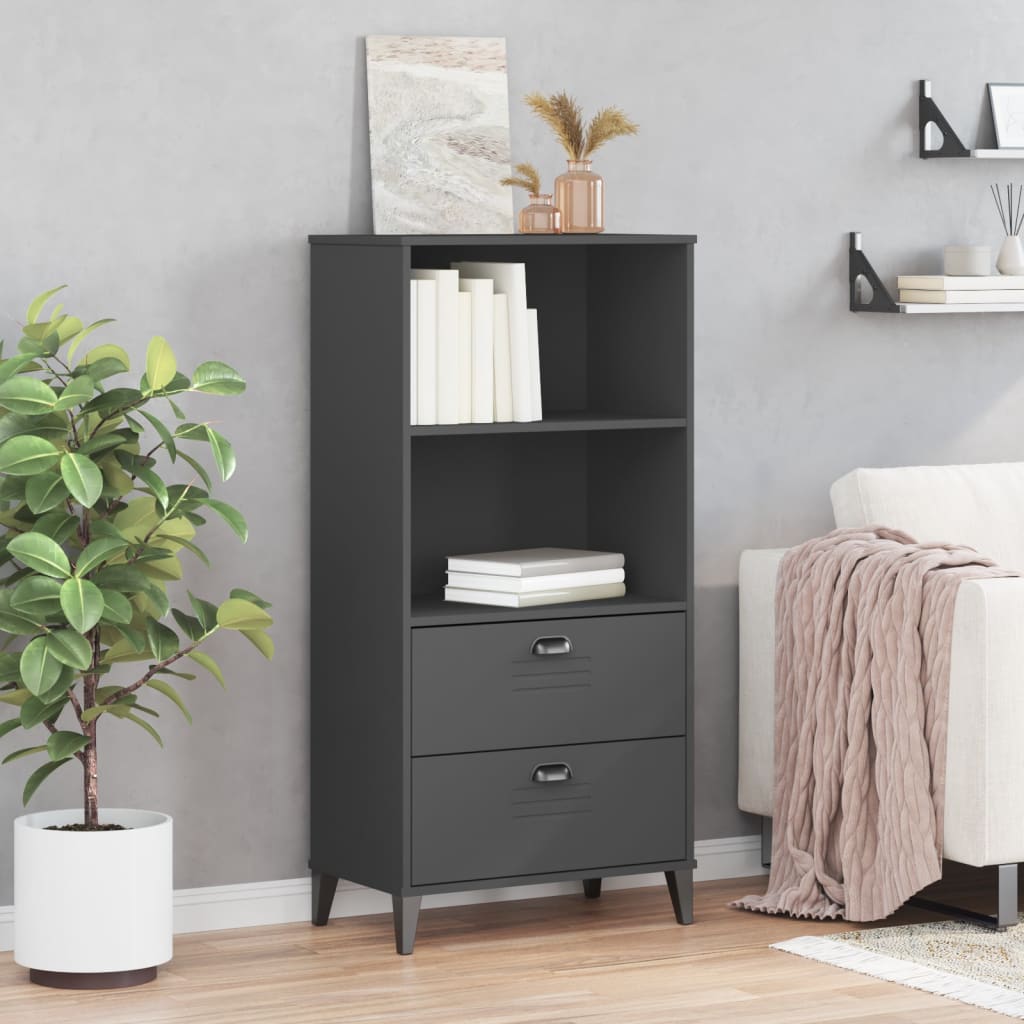 vidaXL Bücherschrank VIKEN Anthrazit 60x35x123 cm Holzwerkstoff