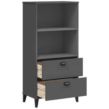 vidaXL Bücherschrank VIKEN Anthrazit 60x35x123 cm Holzwerkstoff