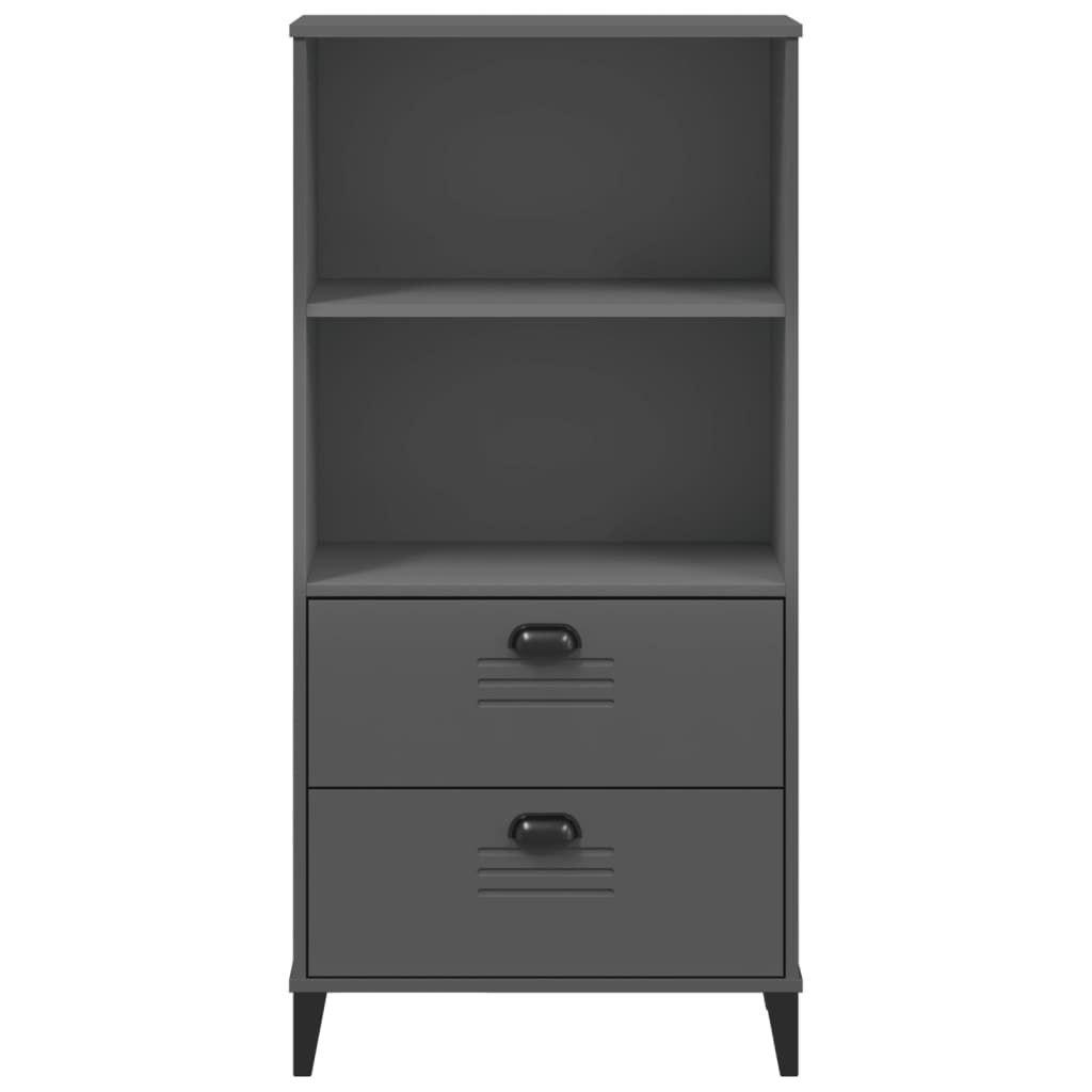 vidaXL Bücherschrank VIKEN Anthrazit 60x35x123 cm Holzwerkstoff