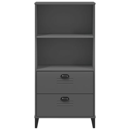 vidaXL Bücherschrank VIKEN Anthrazit 60x35x123 cm Holzwerkstoff