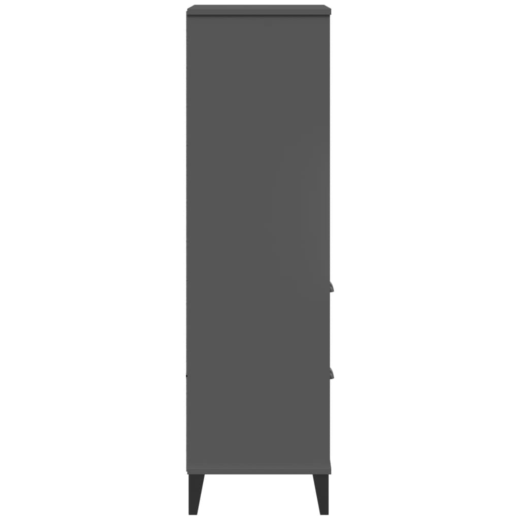 vidaXL Bücherschrank VIKEN Anthrazit 60x35x123 cm Holzwerkstoff