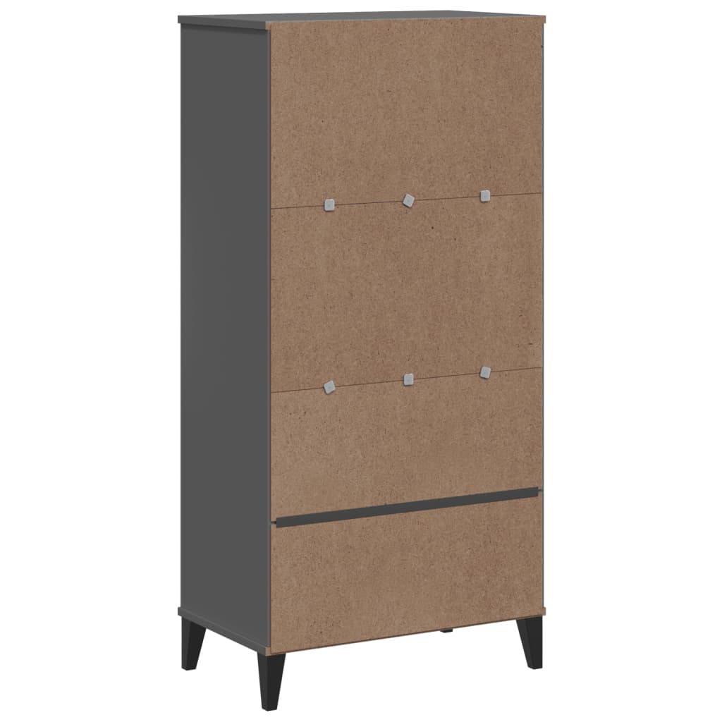 vidaXL Bücherschrank VIKEN Anthrazit 60x35x123 cm Holzwerkstoff
