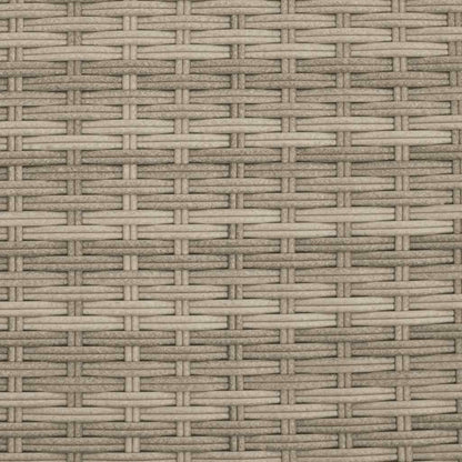 vidaXL Gartensofa 2-Sitzer Sonnenschirm und Hocker Hellgrau Polyrattan