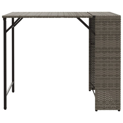 vidaXL 5-tlg. Garten-Essgruppe Klappbar Grau Poly Rattan