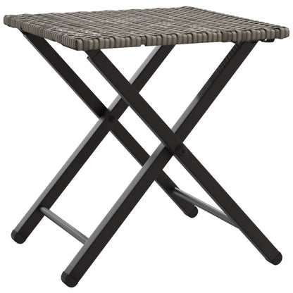 vidaXL 5-tlg. Garten-Essgruppe Klappbar Grau Poly Rattan