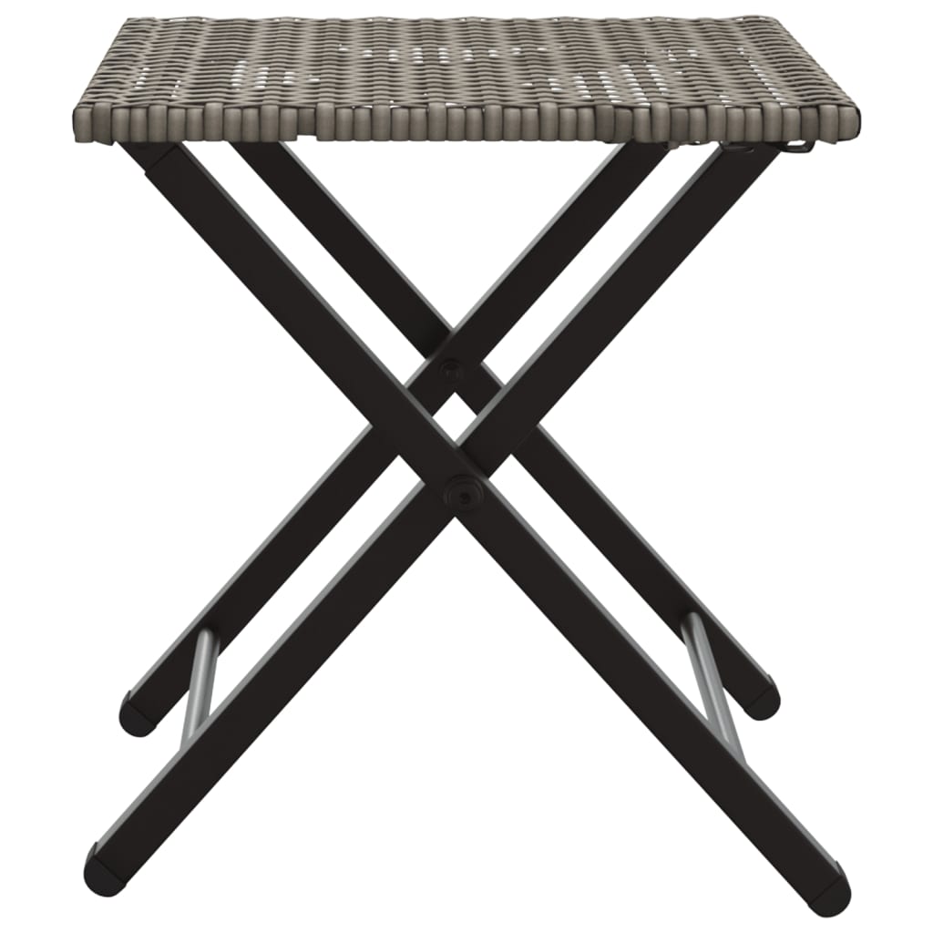 vidaXL 5-tlg. Garten-Essgruppe Klappbar Grau Poly Rattan