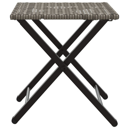 vidaXL 5-tlg. Garten-Essgruppe Klappbar Grau Poly Rattan