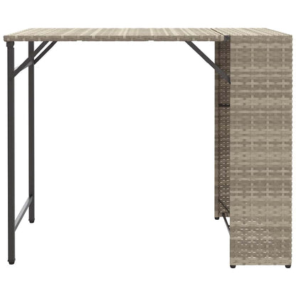 vidaXL 5-tlg. Garten-Essgruppe Klappbar Hellgrau Poly Rattan