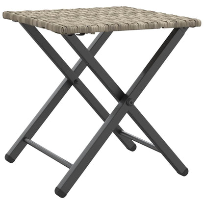 vidaXL 5-tlg. Garten-Essgruppe Klappbar Hellgrau Poly Rattan