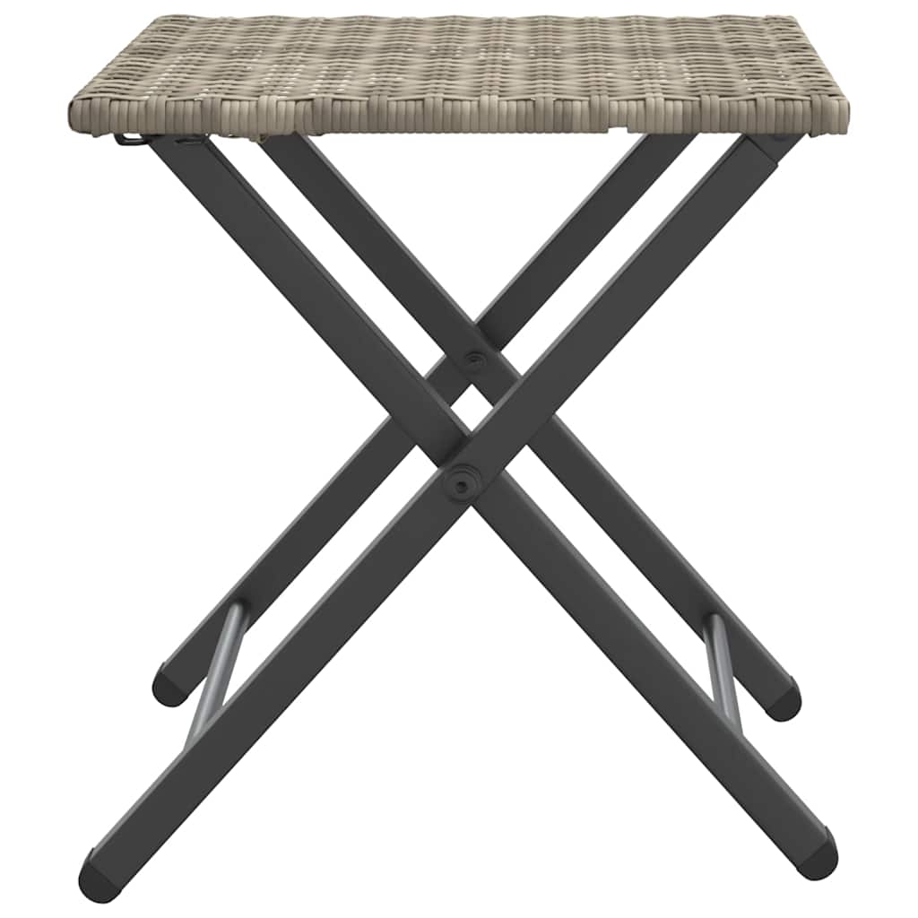 vidaXL 5-tlg. Garten-Essgruppe Klappbar Hellgrau Poly Rattan