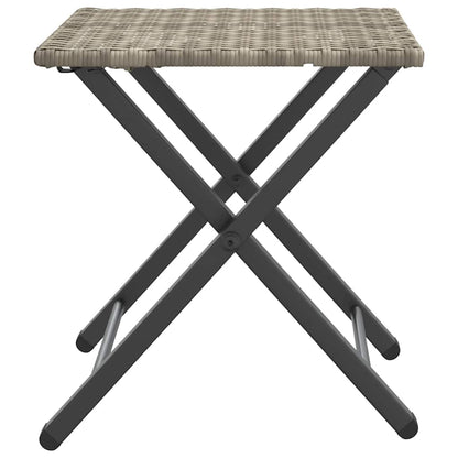 vidaXL 5-tlg. Garten-Essgruppe Klappbar Hellgrau Poly Rattan