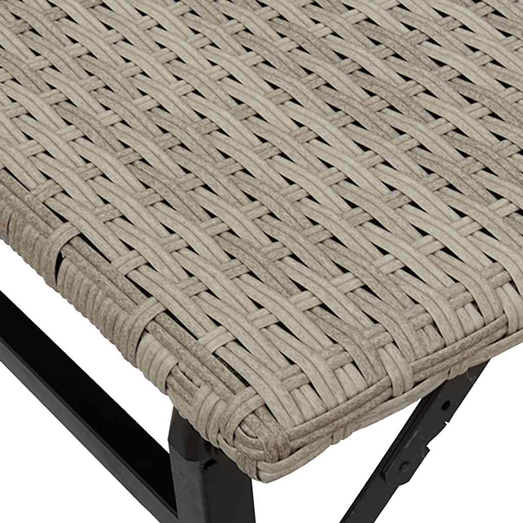 vidaXL 5-tlg. Garten-Essgruppe Klappbar Hellgrau Poly Rattan