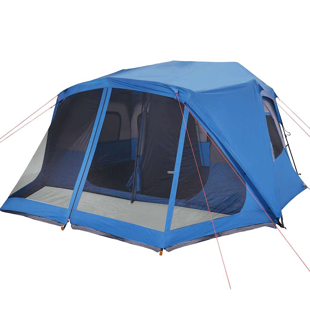 vidaXL Familienzelt 10 Personen Blau Quick Release Wasserdicht