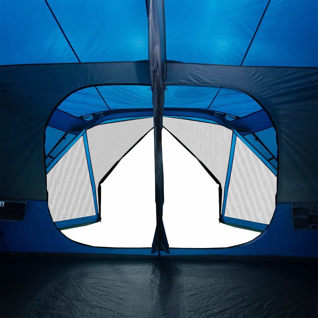vidaXL Familienzelt 10 Personen Blau Quick Release Wasserdicht