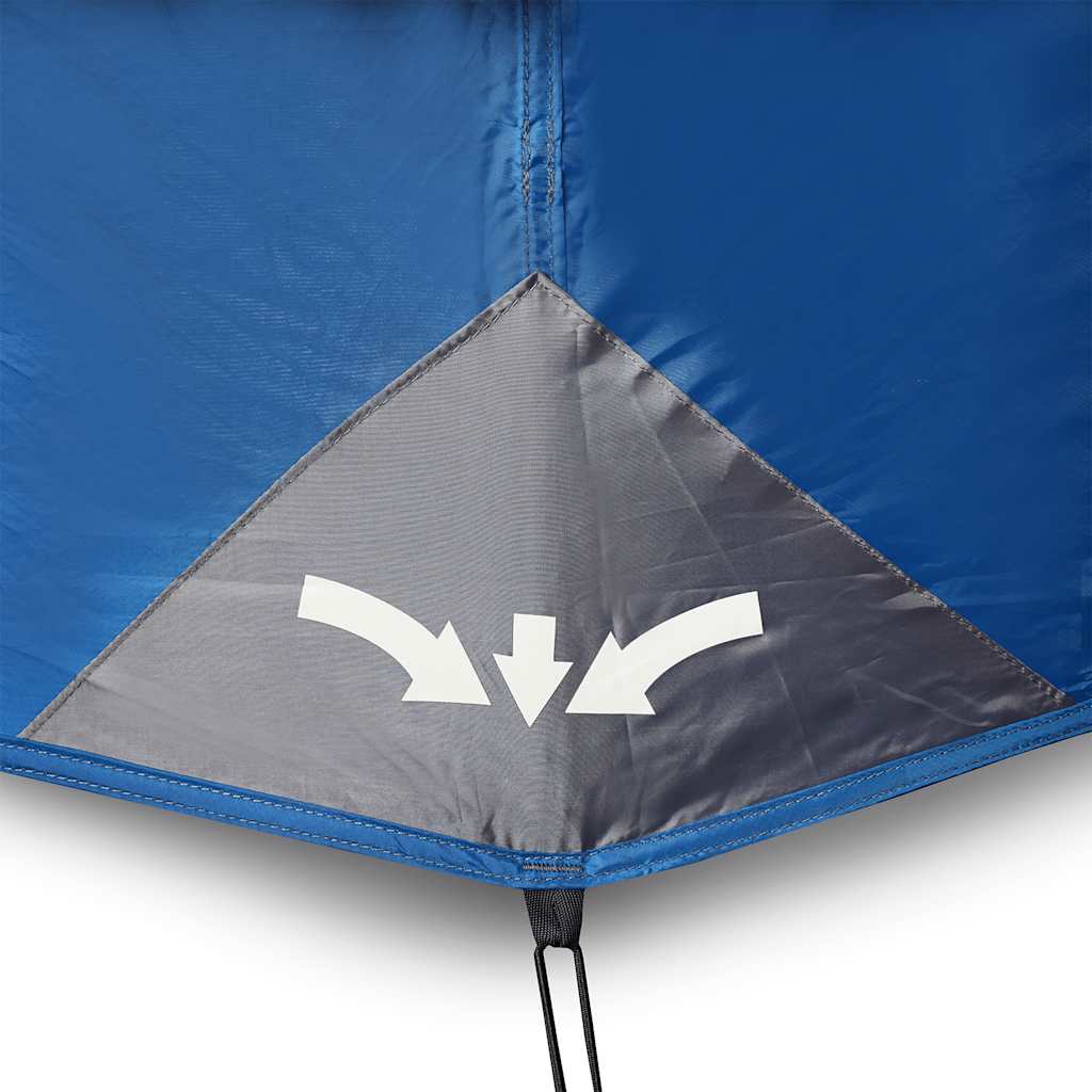 vidaXL Familienzelt 10 Personen Blau Quick Release Wasserdicht