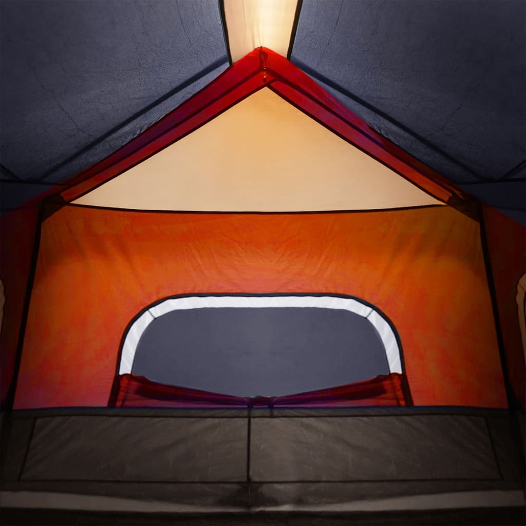 vidaXL Familienzelt mit LED 6 Personen Hellgrau Orange Quick Release