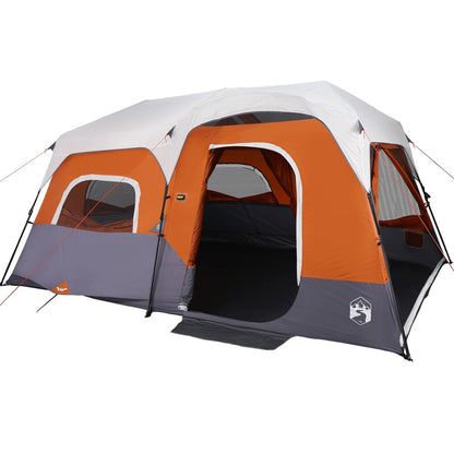 vidaXL Familienzelt mit LED 9 Personen Hellgrau Orange Quick Release