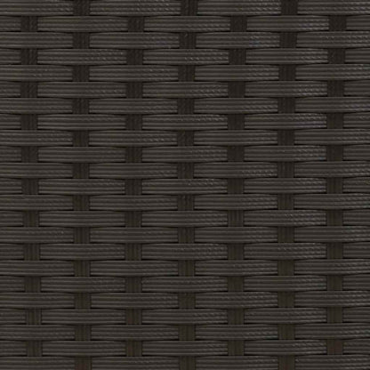 vidaXL Gartensofa 2-Sitzer mit Dach und Hockern Schwarz Poly Rattan