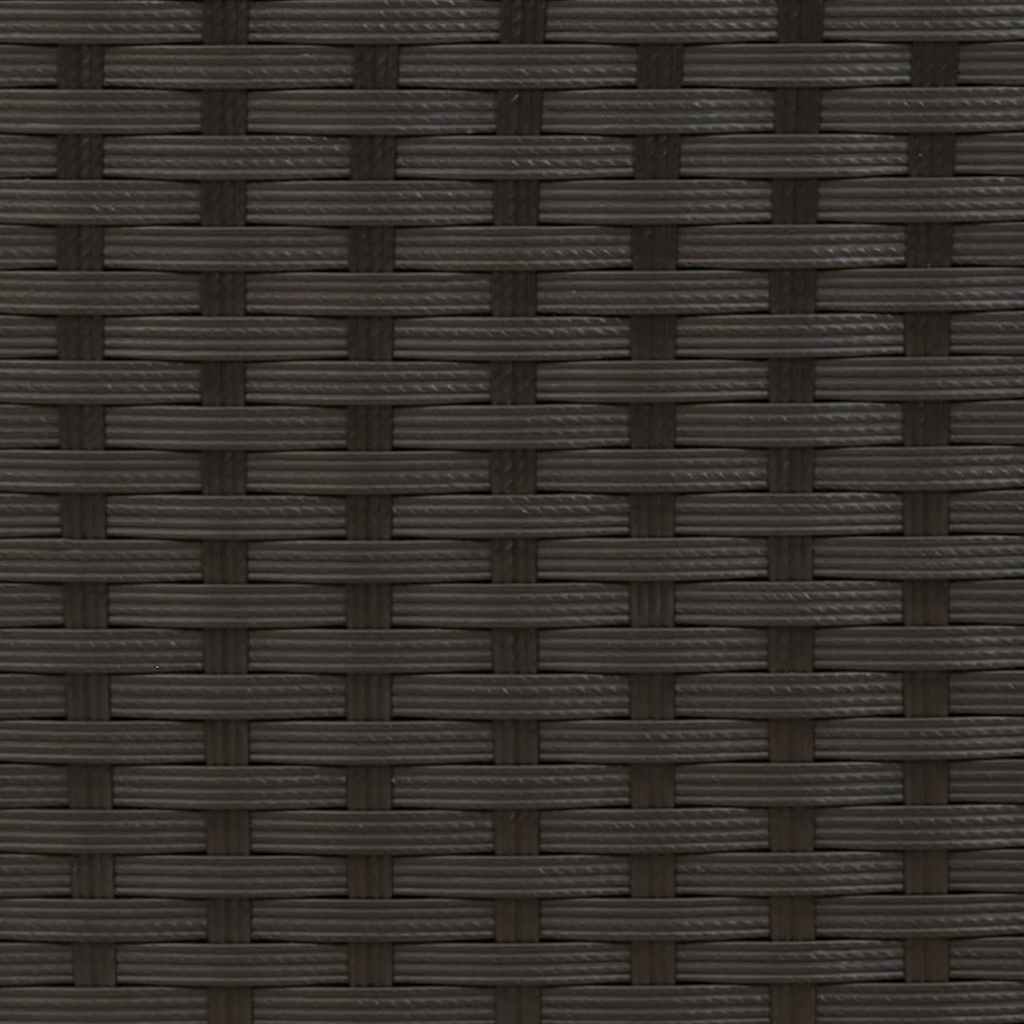 vidaXL Gartensofa 2-Sitzer mit Dach und Hockern Schwarz Poly Rattan