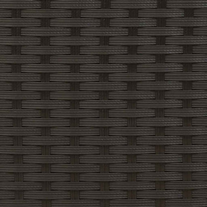 vidaXL Gartensofa 2-Sitzer mit Dach und Hockern Schwarz Poly Rattan