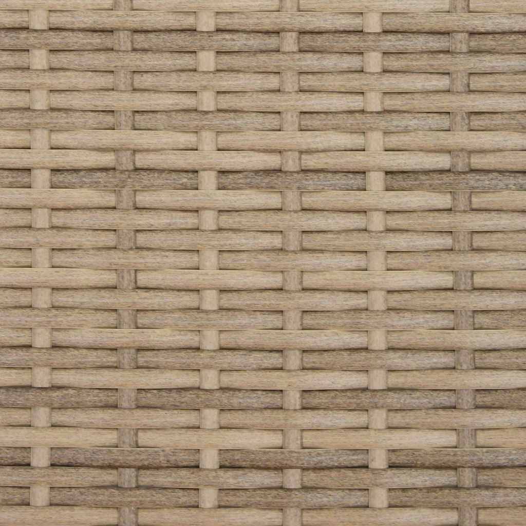 vidaXL Canapé de jardin 2 places avec toit et poufs en résine tressée beige