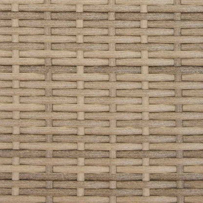 vidaXL Canapé de jardin 2 places avec toit et poufs en résine tressée beige