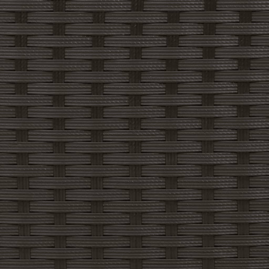 vidaXL Gartensofa 2-Sitzer mit Hockern Schwarz Poly Rattan