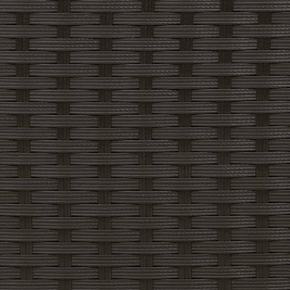 vidaXL Gartensofa 2-Sitzer mit Hockern Schwarz Poly Rattan