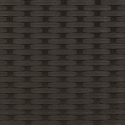 Gartensofa 2-Sitzer mit Hockern Schwarz Poly Rattan